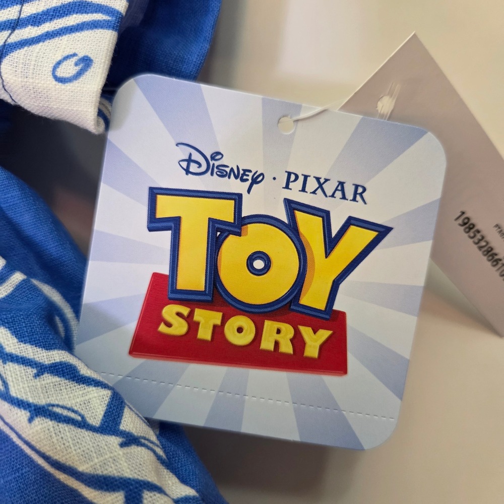 Disney Toy Story Woody Buzz Lightyear Blue Hawaiian Shirt Shorts Set 18M NEW - Picture 3 of 5